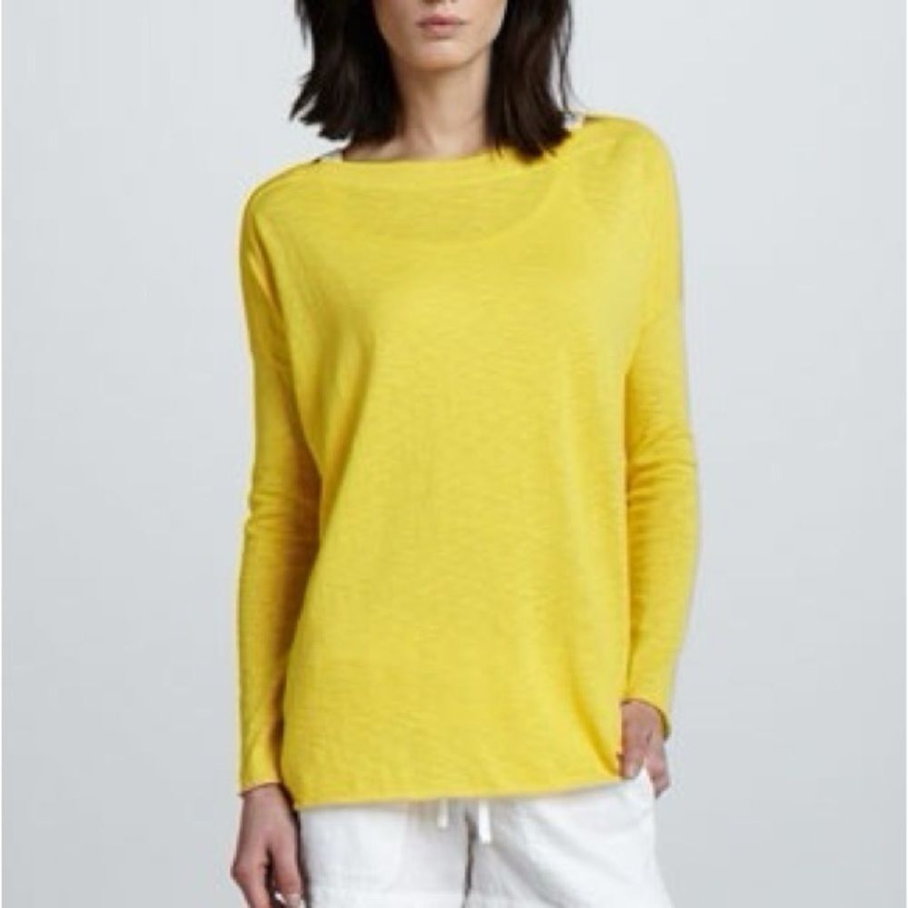 Vince boatneck oversized cotton tunic sz S